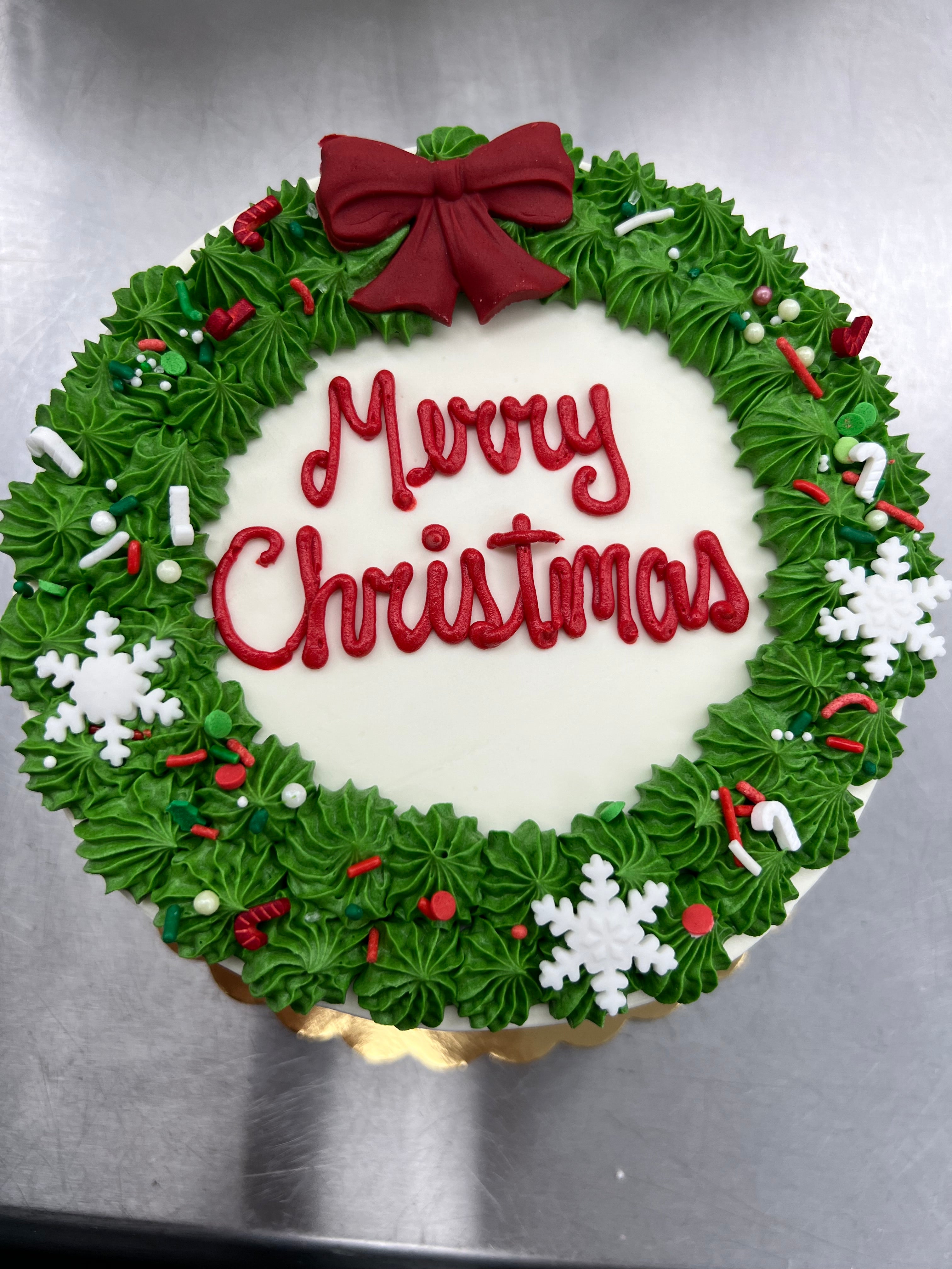 Christmas Wreath Cake Class