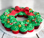 Load image into Gallery viewer, Christmas Cupcake Wreath (18 cupcakes)
