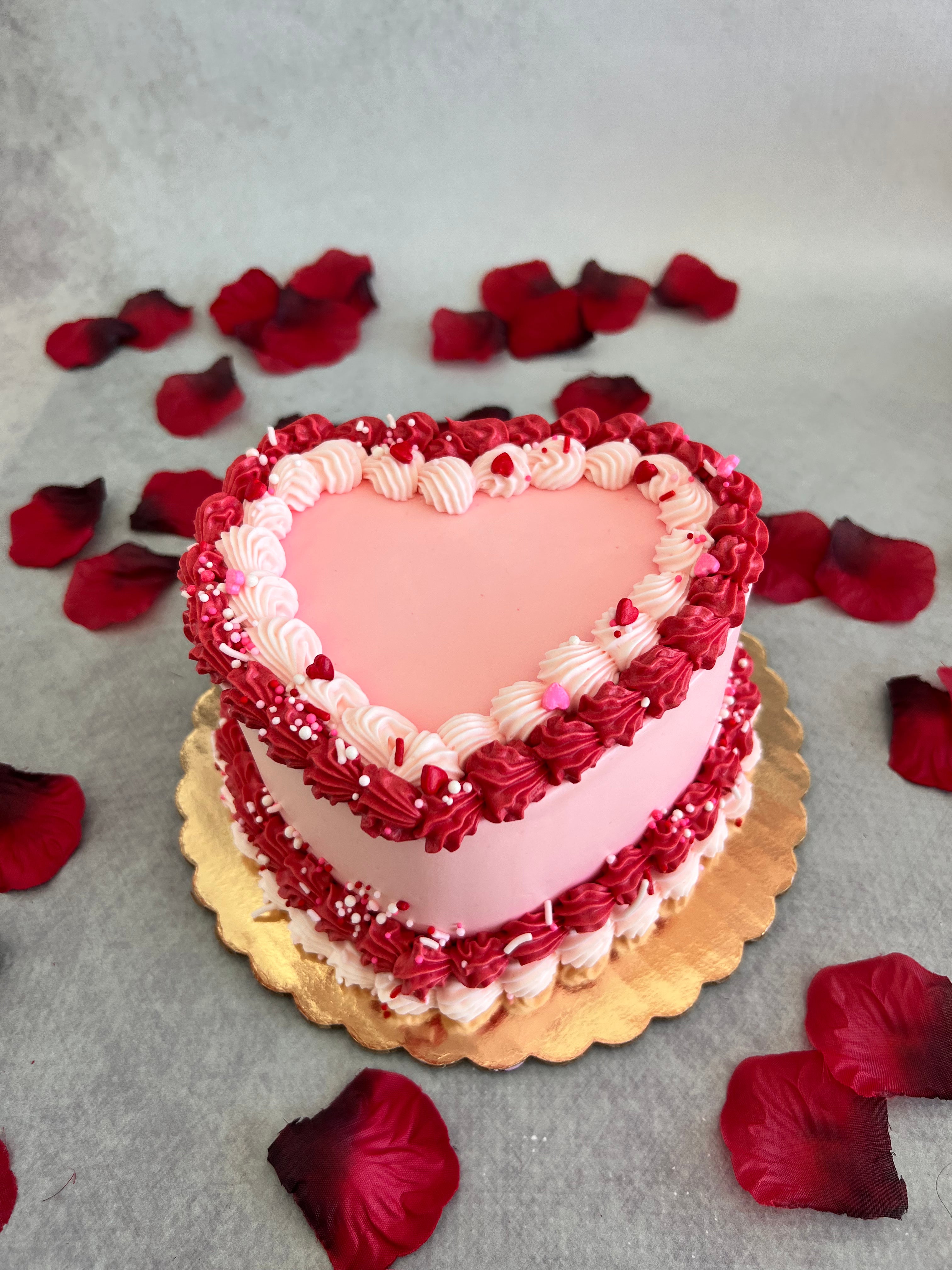 Heart Cake Vintage Style #2